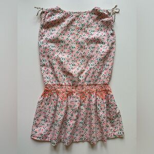Bonheur Du Jour Girls Floral Smocked Waist Sundress with Tie Shoulders - Size 4Y